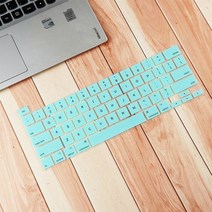 키보드 스킨 루프 포인트 키캡 커버 키스킨 macbook pro 13 인치 m1 22, 화이트 블루