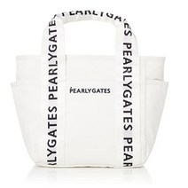 [PEARLY GATES] 파리게이츠 베이직 로고 카트백 시리즈 골프 라운드백 파우치백, 흰색