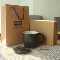 도자기머그컵 있음 뚜껑 스푼 대구 용량 커플 시리얼이다 아침식사 밀크 심플 가정용 물컵 2379646042