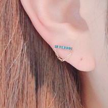 로제도르 18K 블루 다이아몬드 드롭 체인 피어싱 / 18FEPR-A-0954