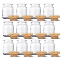 미르코리아 허브원형 나무코르크 유리병, 150ml, 12개