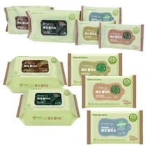 자연분해 물티슈 레이온 생분해 102매 엠보싱 72매 휴대용 유아용 친환경 에코그린