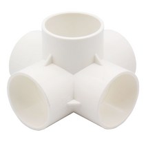 pvc 3차원 3방향 4방향 5방향 diy 직각 선반 플라스틱 수도관 조인트 20 25 32 40 50, 50 입체 바텀 브래킷 화이트