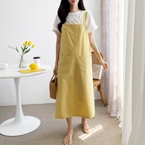 르엠마 헤키리 루즈핏 멜빵 뷔스티에 린넨 봄 여름 원피스