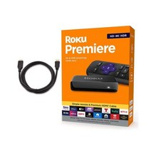 Roku Premiere 스트리밍 미디어 플레이어 HD 4K HDR Remote 및 케이블