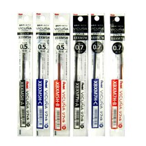 Pentel 펜텔 비쿠냐 볼펜 리필심 0.5/0.7 (XBXMS), 0.7-흑색