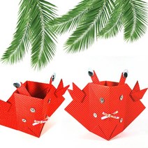 [종이종이]종이접기패키지 꽃게 연필꽂이 만들기세트, 1인용