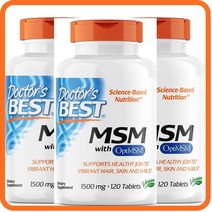 닥터스베스트 MSM 관절 지원 1500mg 120정 3팩 (6개월분)