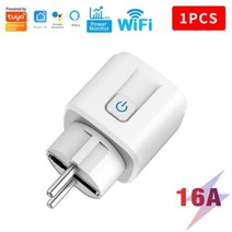 스마트플러그 원격스위치 전기세이버 전원 모니터 타이밍 기능이있는 wifi 소켓 eu, 109 화이트 16a 1pcs, FREE, 109 화이트 16A 1PCS