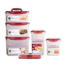 냉장고 김치통 발효 숙성 투명 용기, 2개 세트(누름판 포함), 3.6L