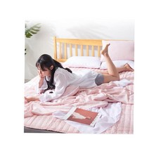 신문사 당직근무자 홑이불 캠핑카차박 냉감소재 에어컨이불 인견낮잠이불 아기인견이불 어린이집이불 꿀잠, 핑크 S-SS