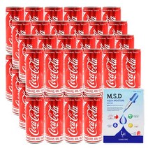 코카콜라 245ml 업소용 24캔 x 2박스+엠에스디 아쿠아 모이스쳐 마스크 1팩, 상세페이지 참조