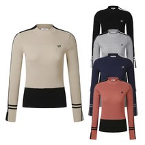 마스터바니맨투맨 여성 슬림 골지 배색 니트 5종 택1