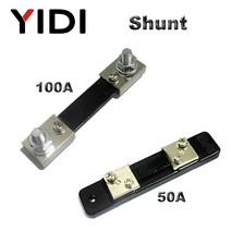 전류계 1 pcs 디지털 전압계 전류계 DC 0-0.56 V AC60-500V 1A 10A 50A 100A 레드 블루 LED 디스플레이 전류 미터 테스터 검출기, 02 Shunt, 0-50A without shunt