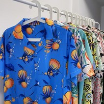 레트로패턴 알로하셔츠모음 쿠바칼라 여름 빈티지 구김없는 반팔 하와이안 셔츠 휴가룩 휴양지