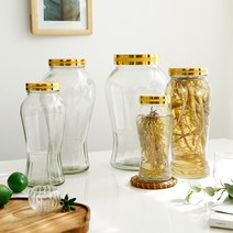 퓨어 유리병 국내생산 과실주 담금주병 인삼주 매실주 매실청, 1300ml