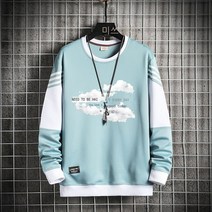 동남아 남성복 일과 캐주얼 맨투맨 남성 트렌드 세 줄 철봉 색깔 학생 상의 남성 블라우스