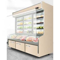 야채 과일 냉장고 쇼케이스 오픈 진열대 업소용 셀프, 1.8m 3온도 3실 플래그십 적층