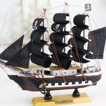 리빙웍스 블랙잭 범선 미니어처 인테리어 장식모형 소품, 블랙잭 범선 모형 24cm