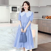 Makone 임산부원피스 임산부스커트 원피스 여름옷 유럽풍 임산부옷 유행 2023여름타입 임신말기 무릎넘는길이 긴치마 여름 스커트