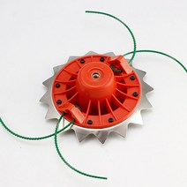 LUSQI 2in1 잔디 트리머 헤드 스테인레스 스틸 블레이드 나일론 라인 가솔린 브러시 커터 액세서리 용, CHINA, 주황색
