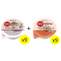 햇반 흑미밥 210g 9개 + 매일 집곡밥 210g 9개 총 18개 기획제품, 1묶음