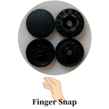 (NEW) 기계필요없는 손단추 (썬그립/플라스틱단추/아기단추) (도매몰), [핑거] 블랙(580) 50개입SET
