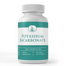 중탄산칼륨 100 캡슐 첨가제 또는 필러 없음 에너지 유산소 지원*, 100 Count (Pack of 1)