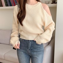 퍼니걸스 6028 루즈핏 라운드 트임 긴팔 니트 여성의류