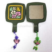 한지 손잡이거울만들기 DIY 한지공예 만들기세트 두리한지공방, 도담손거울(1)_초록