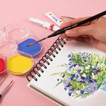 미술 수채화 물감 꽃 팔레트 초딩 학교준비물 미술학원 동양화 민화 빠렛트 투명