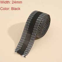 125M 철제 바지 가장자리 단축 자기 접착 과거 헴 테이프 패브릭 정장 청바지 DIY 재봉틀, 5meters, Black