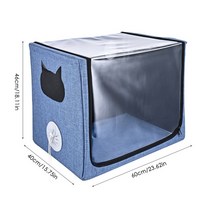 애완 동물 고양이 배변 상자 둥지 개 케이지 분무 산소 흡입 기계 전용 접이식 텐트, A, CN, 02 A