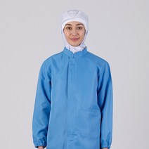 모던위생복 식품위생복 위생복상의 MD-1006S (공용상의 청색 속건조 20수)-사계절용 HACCP위생복 남여공용 위생복상의 식품공장 위생작업복