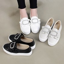 4cm 레이스 큐빅 통굽 슬립온 CNK레이스 (5925276)