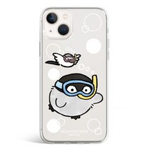 코우펜짱 스쿠버 투명젤리 폰케이스, 아이폰12ProMAX