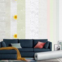 오피스텔 쉬운재단 곰팡이방지 접착형벽지 방한벽지 단열벽지, 곰팡이NO실크무늬벽지입체꽃핑크2.5M