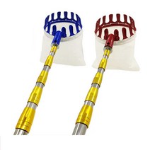 감따기 장대 과일 수확기 대추 따기 감 자두 채 막대, 2.1 세트 + 페인트 (레드)