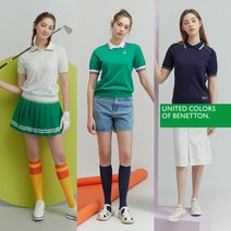 [베네통골프] 23SS 여성 시그니처 로고 반팔니트 3종