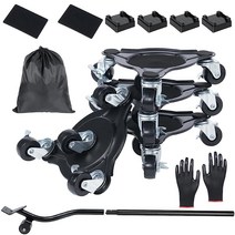 Furniture Lift Mover Tool 9개 세트 하중 지지 499Kg 대용량(1100파운드) 가구 무버 바퀴 포함 삼각형 4륜 슬라이더 및 리프터 무거운 가전제품 이동 돌