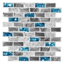 2-3pack 3d 대리석 타일 Backsplash에 벽지 12x12in 주방 카운터 탑 Diy, PET+PU, 스타일 1