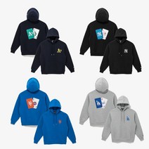 [국내 매장판] NEWERA 뉴에라 남여공용MLB 에이스 카드 후드 뉴욕양키즈 LA다저스 뉴욕매츠 오클랜드애슬레틱스 4종 모음 13338700 13338701 13338702 13