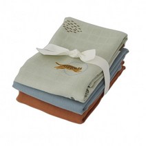 북유럽 오이오이 OYOY 미니 모슬린 스퀘어 타올 펠트 3개 세트 Tiger