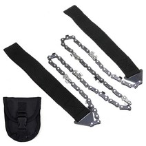 까마느 줄톱 와이어 톱 휴대옹 캠핑 실톱 미니체인톱 다용도 공구 톱 야외 아웃도어, 블랙