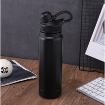 Tormays 대용량 스텐 보온보냉 빨대 텀블러, 820ml, 블랙