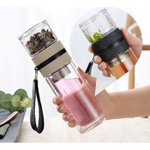 내열유리 차 거름망 티 텀블러 물병 티보틀 500ml