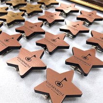 경남자수 주문제작 볼마커 볼마크 볼마킹 골프용품 필드용품 케이스포함, 2.별타입(브론즈)