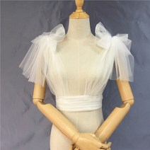 브라이덜샤워 셀프웨딩 촬영 본식 웨딩 볼레로 보우 슬리브 신부 재킷 화이트 아이보리 코트 우아한 드레