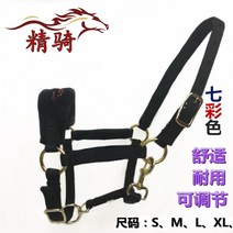 마롱머리채색견마조교롱머리크기조롱머리재갈마승마용품손본10송일, 평범한 스타일 화려한 고삐 L 큰 검정
