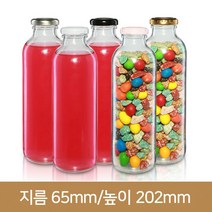 유리병 우유병 웨이밀크티500ml(W500) (A-W) 38파이, 철마개검정, 1개